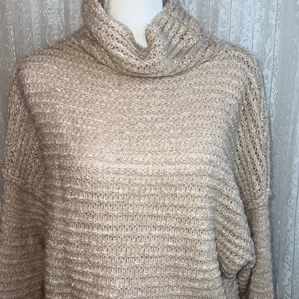 AERIE Cream Turtleneck Sweater